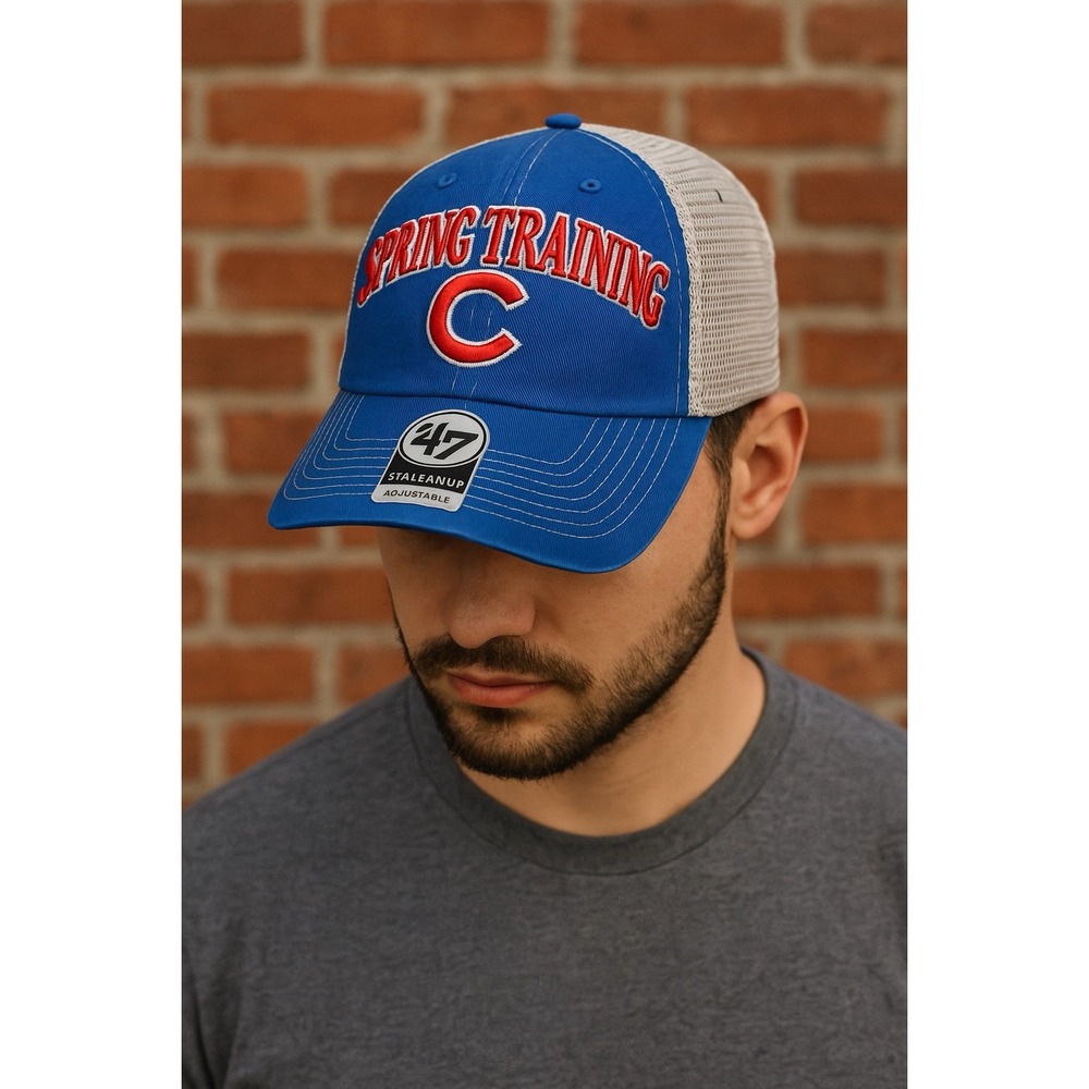Chicago Cubs Hat Spring‎ Training 47 Blue Mesh Trucker Snapback Limited Edition